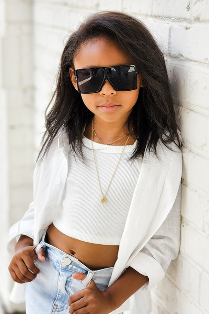 Oversized LA Sunglasses Black - Child