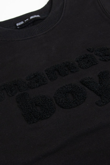 Mama's Boy Chenille Sweatshirt - Black