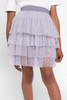 4-Tier Tulle Skirt - Light Gray Mini