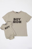 Boy Mom Chenille T-Shirt - Gray