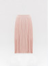 Satin Pleated High Waisted Skirt - Blush Girls