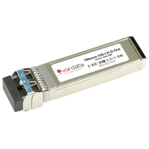 VMware SFP+ Transceiver; 10GBase-LR 10km Dual 1G/10G rate. TAA COMPLIANT