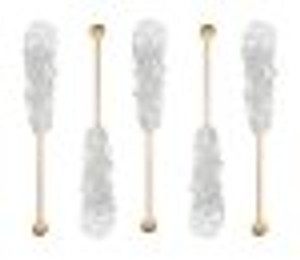 White Pure Cane Sugar Swizzle Stick - Rock Candy on Stick, 10 Count White Pure Cane Sugar Swizzle Stick - Rock Candy on Stick, 10 Count