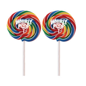 6oz Whirly Pop - 5.25 inch Diameter Rainbow Swirl Lollipops 6oz Whirly Pop - 5.25 inch Diameter Rainbow Swirl Lollipops