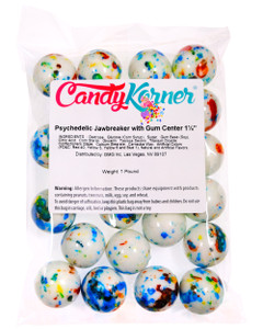 Psychedelic Jawbreakers With Gum Center - 1 1/4"