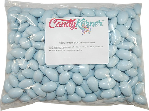 Sconza Jordan Almonds Pastel Blue 2.5 Pound ( 40 OZ )