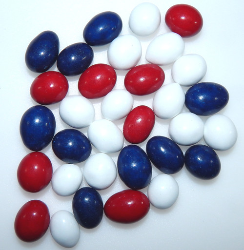 ChocoAlmonds Red, White And Blue Mix | Chocolate Covered Almonds And A Light Candy Shell 1 Pound ( 16 Ounce ) By CandyKorner