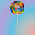 3oz Whirly Pop - 4 inch Diameter Rainbow Swirl Lollipops