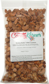 Sconza Butter Toffee Cashews | Cashews Covered in Butter Toffee 1 Pound ( 16 Ounce ) By CandyKorner