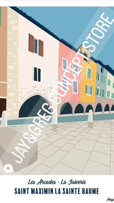 AFFICHE A3 - 40X60CM -  LES ARCADES - JAY&GREG