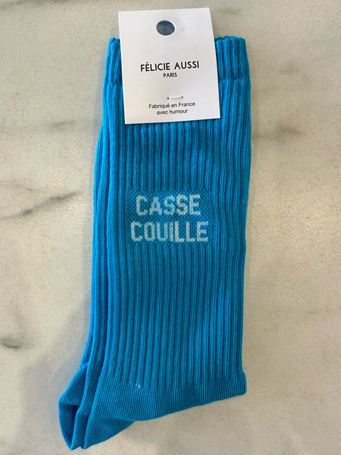 CHAUSSETTES 40/45 - CASSE - COUILLE - TURQUOISE