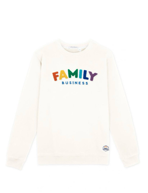 SWEAT FAMILY BUSINESS ( BRODERIE ) - CREME - FRENCH DISORDER
