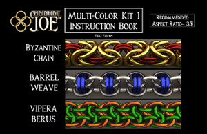  Chainmail Joe European 4 in 1, Round Mail, Sweet Pea, and  Spiral 4 in 1 Multi-Color/Weave Kit with a Half Pound of Rings(4,000 Rings)  in at Least 10 Colors, Pliers Included 