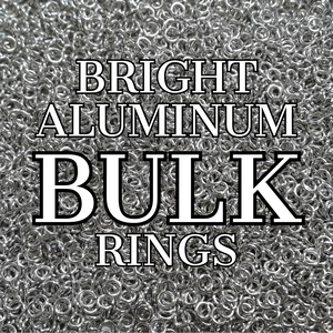 1 Pound Bright Aluminum Chainmail Jump Rings 16G 3/8 ID (2300+ Rings)