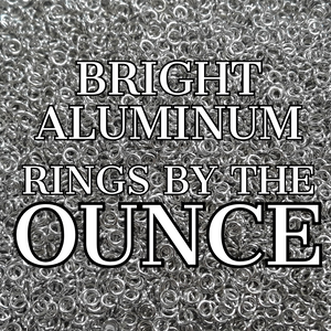  1 Pound Bright Aluminum Chainmail Jump Rings 14G 7/16 ID  (1300+ Rings)