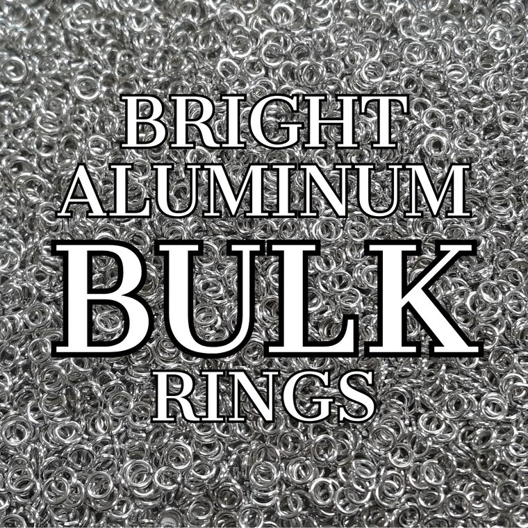 Bright Aluminum Rings - BULK Chainmail Joe