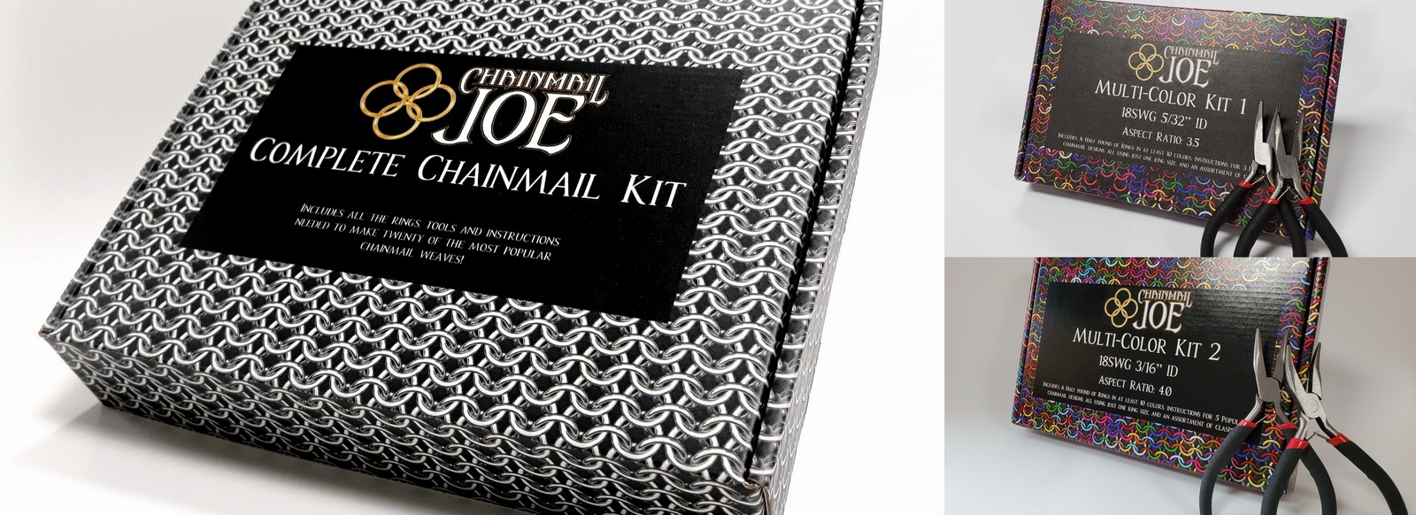  Chainmail Joe European 4 in 1, Round Mail, Sweet Pea, and  Spiral 4 in 1 Multi-Color/Weave Kit with a Half Pound of Rings(4,000 Rings)  in at Least 10 Colors, No Pliers 