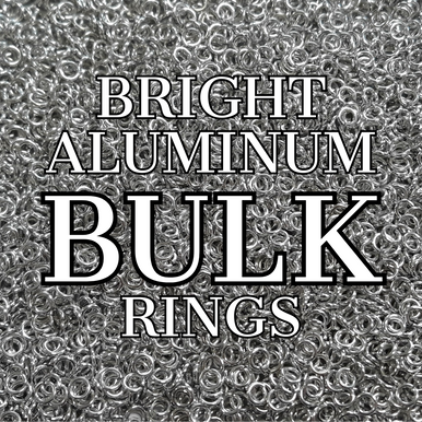 DRNA 1 kg Loose Aluminum Chainmail Rings - Round Ring with Rivets - 16  Gauge / 10 mm - Dome Riveted