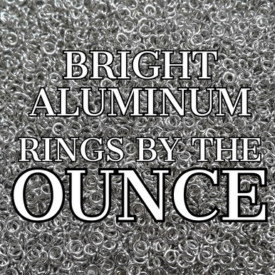 1 Pound Bright Aluminum Chainmail Jump Rings 18g 1/4 ID (6400+ Rings!)