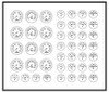 'Modern' Black Gauge Faces with Clear Background 1/25