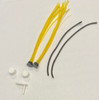 Dual Plug Distributor Set, Pre-Wired, Black Cap Yellow Wire 1/25