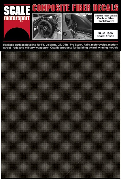 Carbon Kevlar Metallic Amber on Black, Decal 1/24