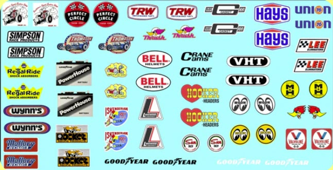 Early Racing Contingency Decals #2, 1/25