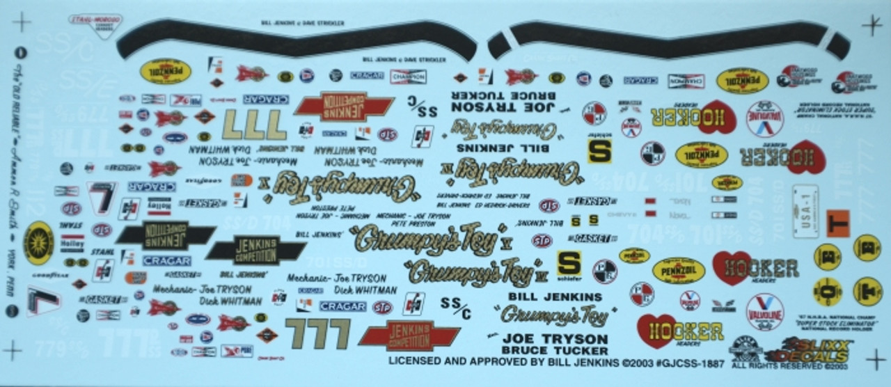 Gasser '60's Sponsors with Bill Jenkins Grumpy's Toy, 1/25