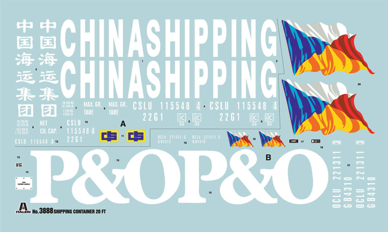 Shipping Container, 20', 1/24