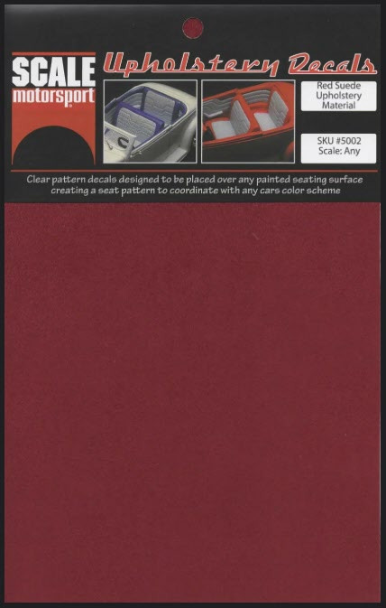 Suede Upholstery Material - Various Colors, All Scales