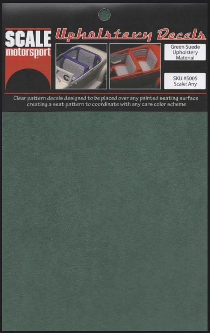 Suede Upholstery Material - Various Colors, All Scales