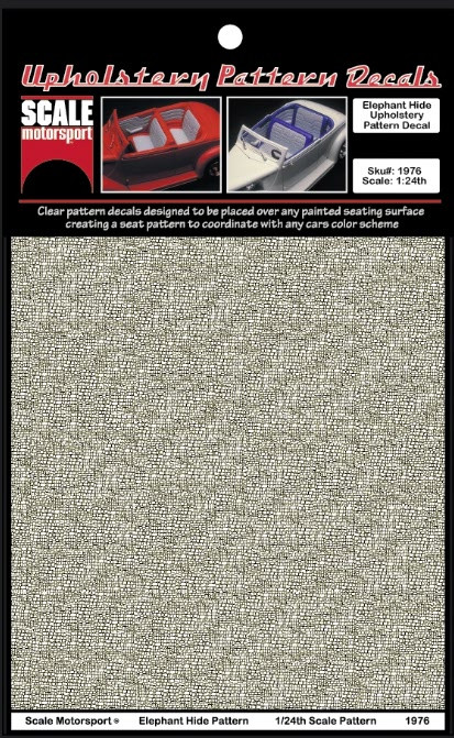 Elephant Hide Upholstery Pattern Decal on Clear, 1/24