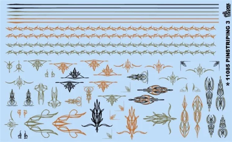 Hot Rod & Custom Pinstriping Decals, 1/25