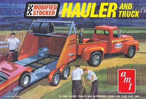 53 Ford Pickup with Race Hauler 1/25
