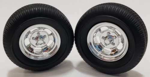 Ansen Slotted Wheels & Tires (2 pair) 1/24