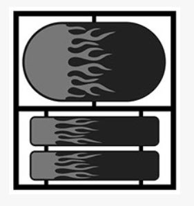 Flamed Valve cover and Air Cleaner Detail Set 1/25