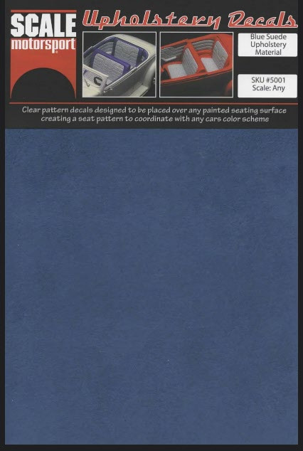 Suede Upholstery Material - Various Colors, All Scales