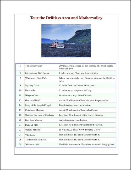 Tour the Driftless Area and Mothervalley