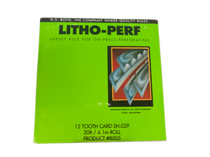 Litho-Perf 12 Tooth Card #8005 Litho-Perf 12 Tooth Card #8005