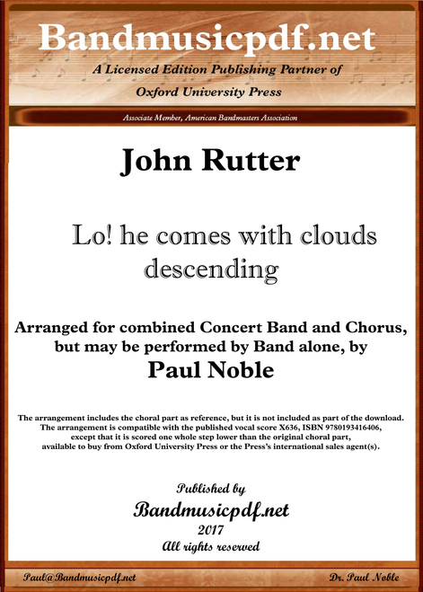 Lo! he comes with clouds descending - Rutter