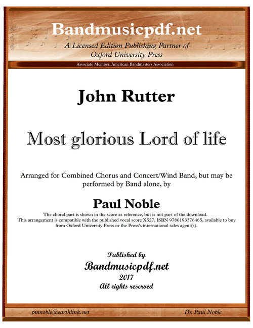 Most glorious Lord of life
