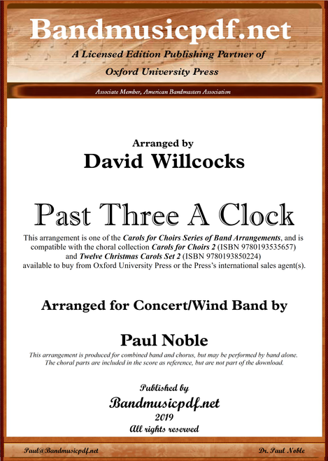 Past Three A Clock (A-major - Choral key) 
