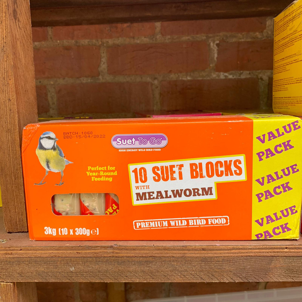 Suet Blocks with Mealworms (Box of 10) Bunkers Hill Plant Nursery