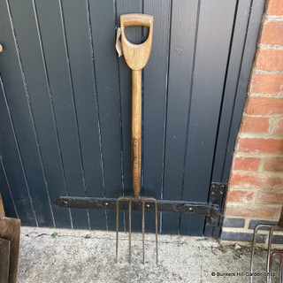 Cast steel garden fork 'Neverbend', made by 'Spear & Jackson' circa 1930s