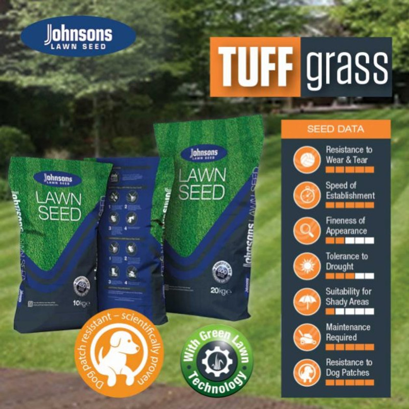 Johnsons Tuffgrass Dog - lawn seed 10kg