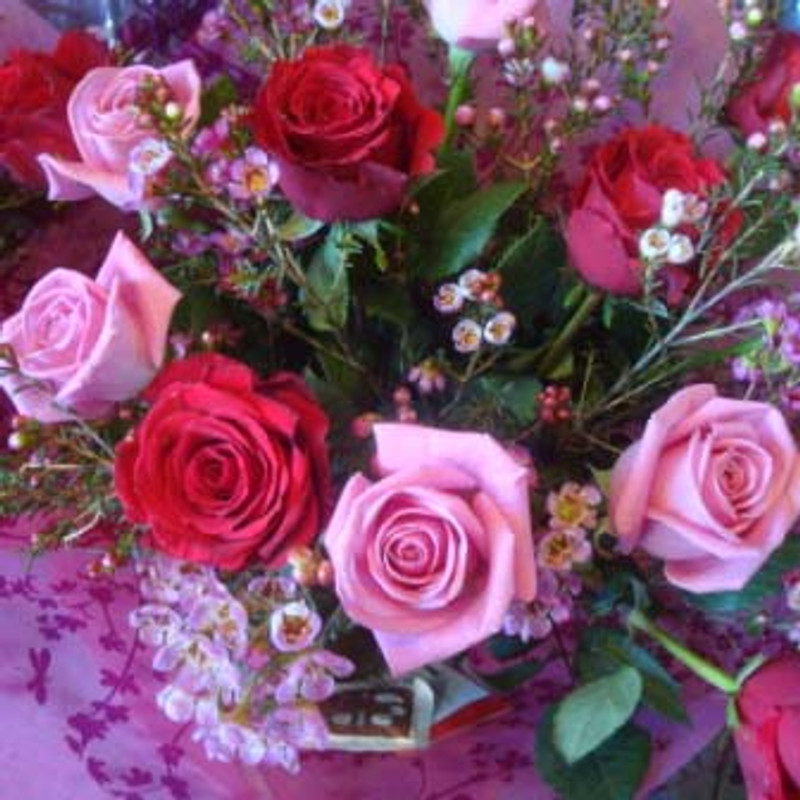 Premium Mixed Rose Bouquet - 12 roses