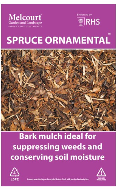Melcourt Spruce Ornamental Bark 60L - Pallet of 50 bags Melcourt Spruce Ornamental Bark 60L - Pallet of 50 bags
