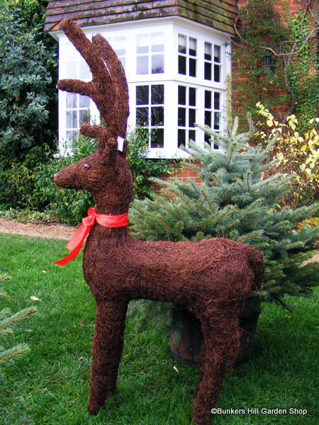 Wicker Reindeer Large Bunkers Hill Plant Nursery