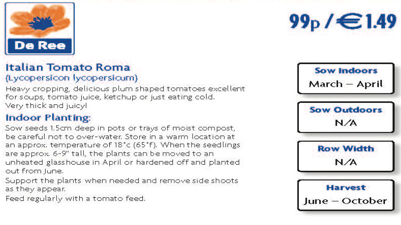 Tomato 'Roma' Seeds