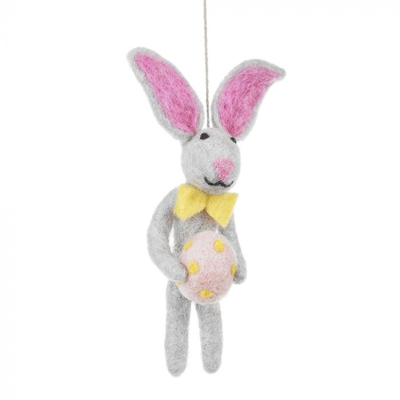 Handmade Felt Edgar the Easter Bunny Hanging Decoration